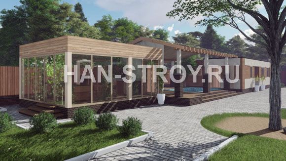 Проект дома из бруса 110 м² в Красноярске